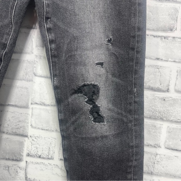 American Eagle Outfitters Mens 28x30 Airflex 360 Skinny Distressed Black Jeans - Picture 4 of 8